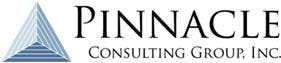 A logo featuring a blue pyramid and the text "PINNACLE CONSULTING GROUP, INC."