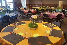 room with tables and chairs