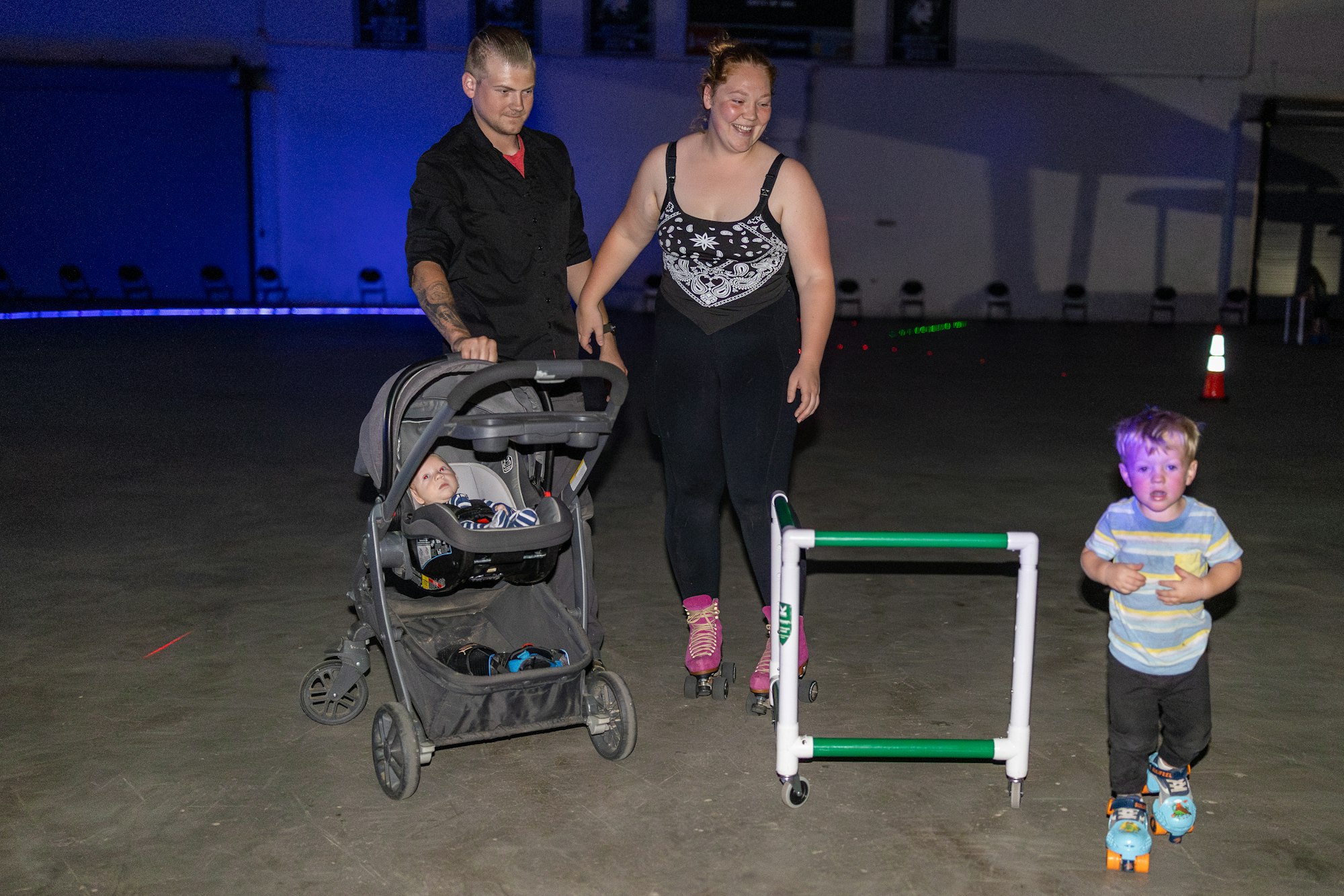 May contain: adult, female, person, woman, boy, child, male, man, and stroller