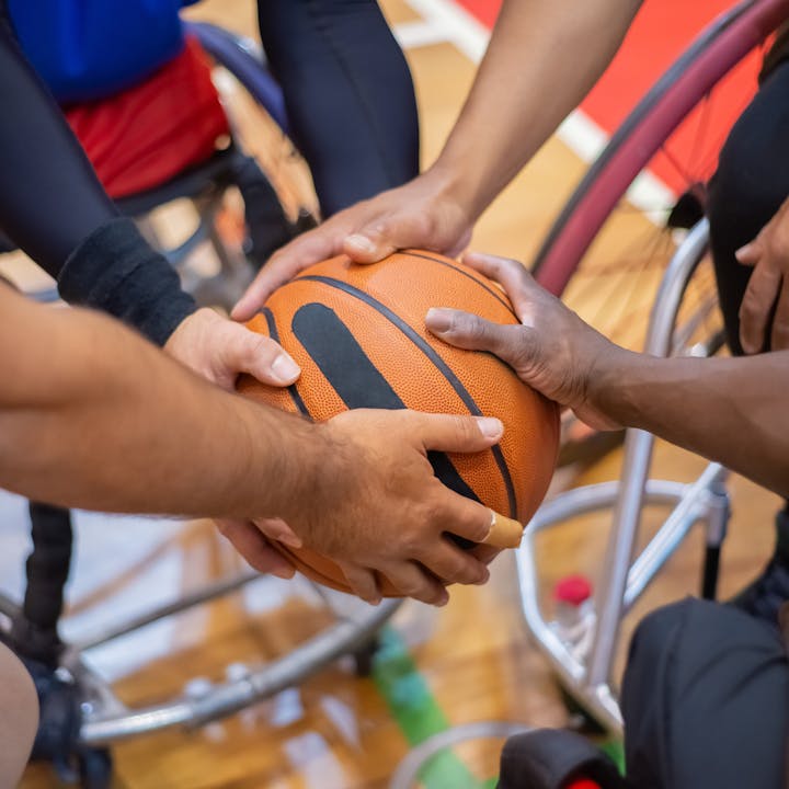 May contain: body part, finger, hand, person, ball, basketball, basketball (ball), and sport