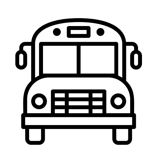 A line drawing of a school bus.