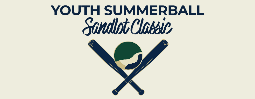 Logo for the Youth Summerball Sandlot Classic, featuring crossed bats and a baseball.