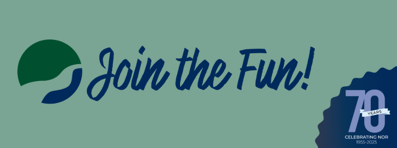 "Join the Fun!" text with a logo and a seal celebrating 70 years (1955-2025).