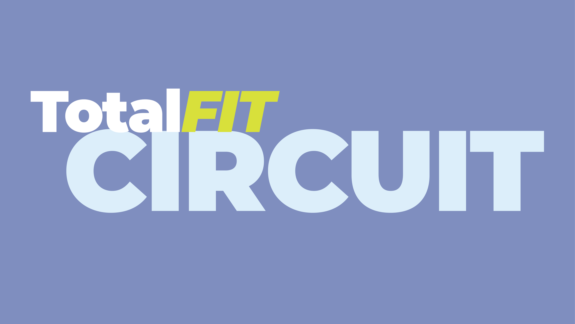 Text "Total/FIT CIRCUIT" on a purple background.
