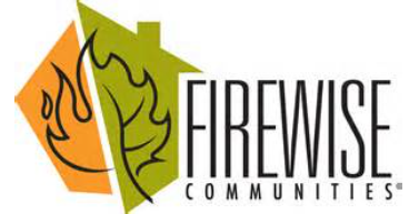 Firewise Communities logo with a house, leaf, flame, and text.