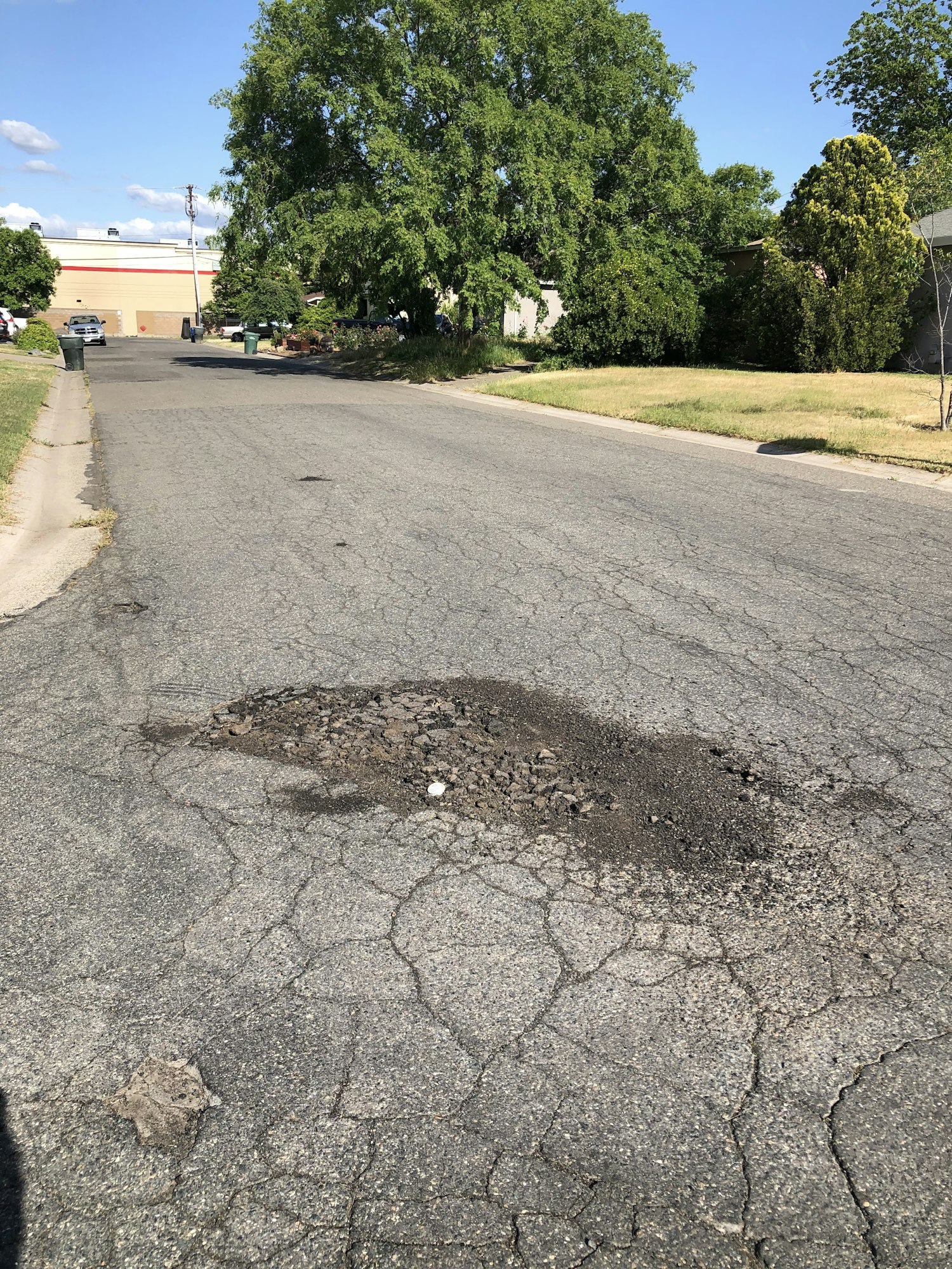 photo of large pothole