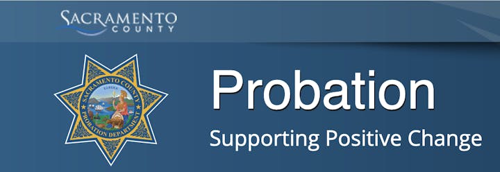 Sacramento County Probation Department logo with the tagline "Supporting Positive Change."