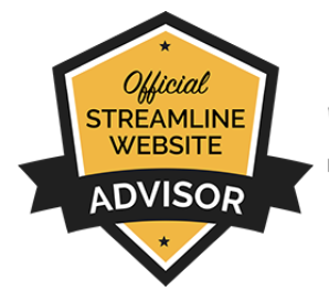 The image features a badge stating "Official Streamline Website Advisor," with a yellow background and black accents.