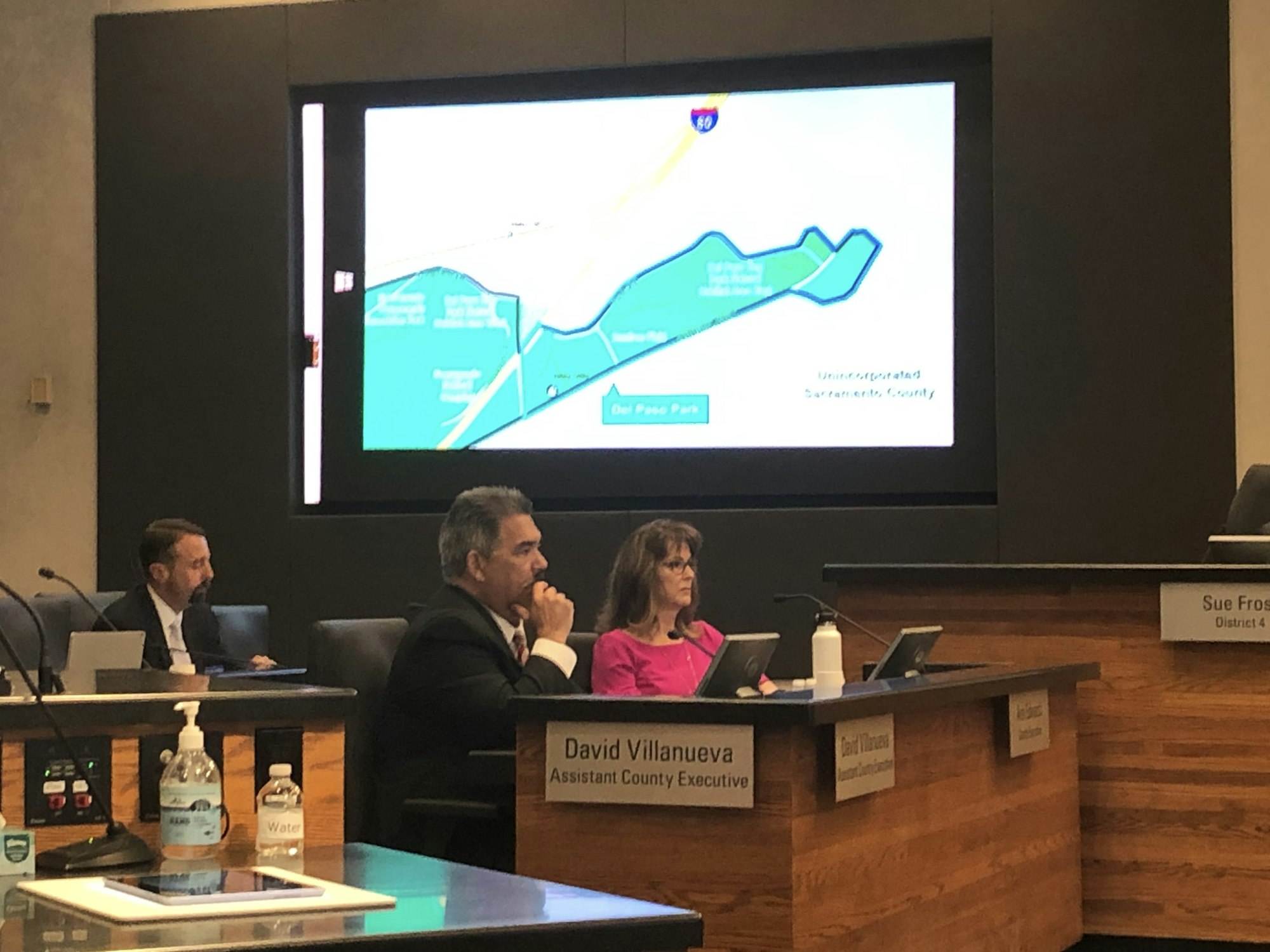 map of Del pPso Park shown at Supervisors' meeting