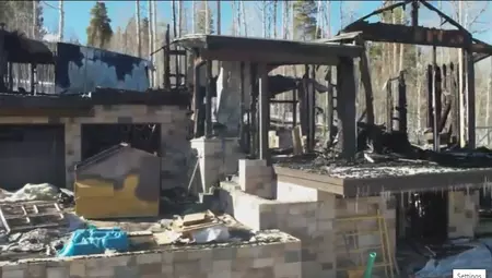 remnants of a home fire