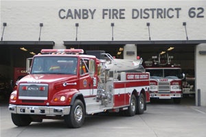 May contain: transportation, vehicle, truck, fire truck, and fire station