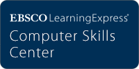 Logo for "EBSCO LearningExpress Computer Skills Center."