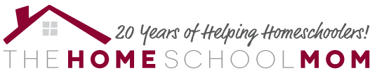 Logo of "TheHomeSchoolMom" with a tagline "20 Years of Helping Homeschoolers".