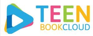 Colorful "TEEN BOOKCLOUD" logo with a play button symbol.