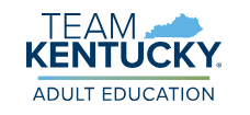 Team Kentucky Adult Education logo with a state silhouette.
