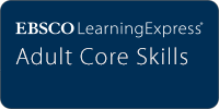 A logo for EBSCO LearningExpress Adult Core Skills.