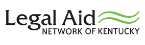 Logo of the "Legal Aid Network of Kentucky" with a stylized green swoosh.