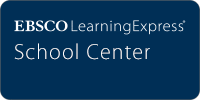 A logo for EBSCO LearningExpress School Center.