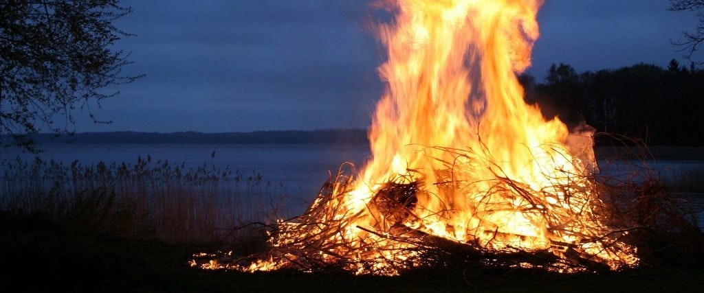 May contain: fire, flame, and bonfire