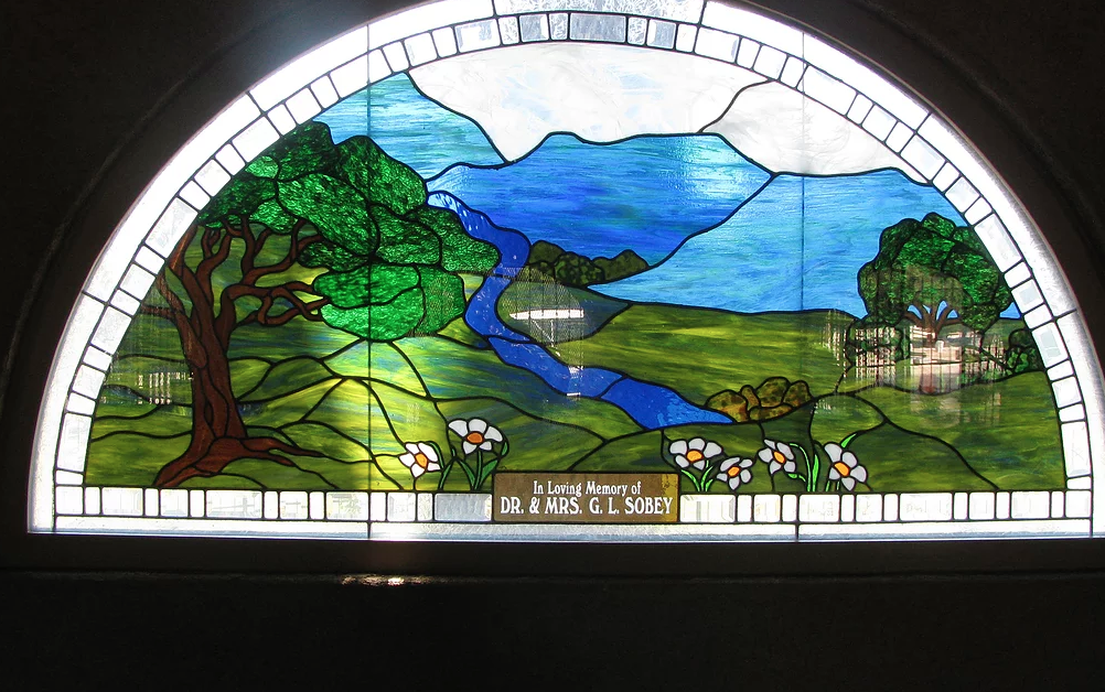 May contain: stained glass