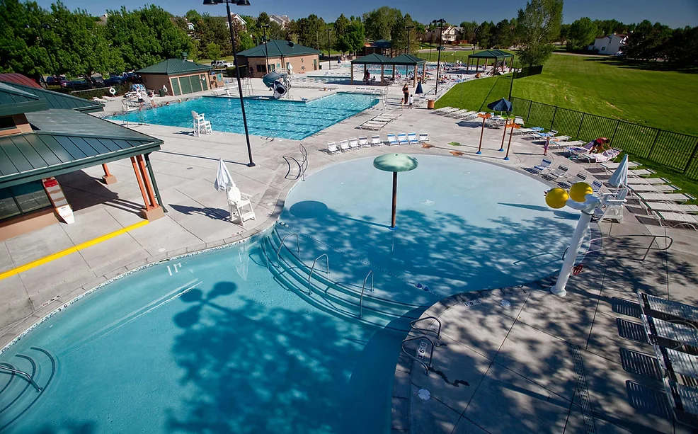 Photo of a swimming pool and community area