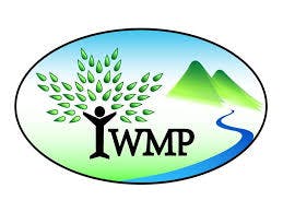 Logo with "IWMP," a tree, mountains, and a river inside an oval.