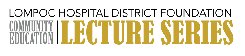 The image features a title for a "Community Education Lecture Series."
