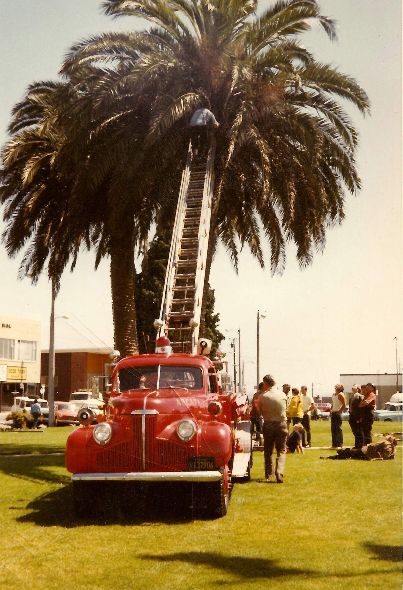 Old photo of Ladder Truck