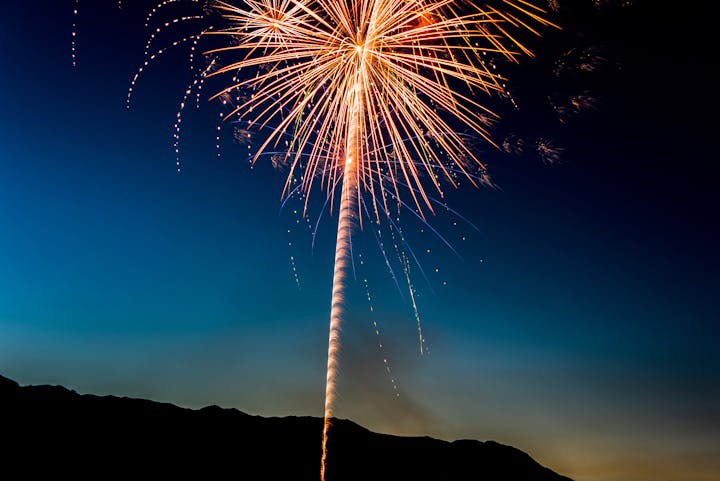 Night time fireworks.