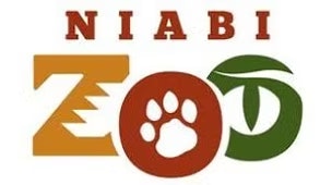Logo of Niabi Zoo with stylized letters and animal elements.