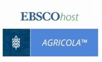 EBSCOhost and AGRICOLA logos with a stylized wheat icon.