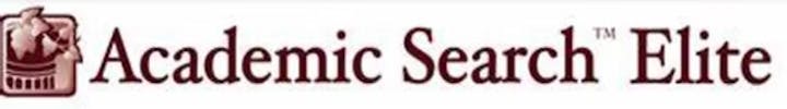 Logo of "Academic Search Elite" featuring a book and globe icon.