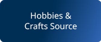 Blue background with the text "Hobbies & Crafts Source" in white.