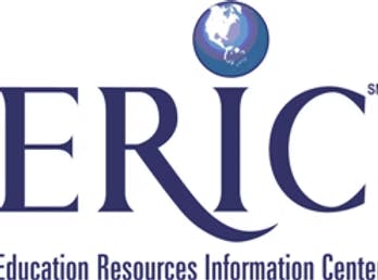Logo of ERIC (Education Resources Information Center) with a globe above the "I".