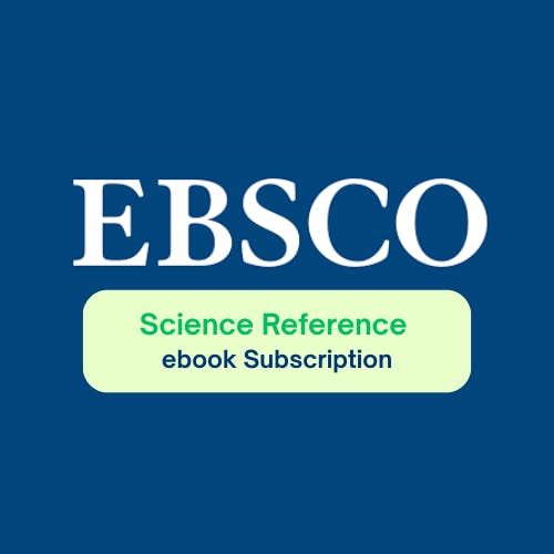 EBSCO logo with "Science Reference ebook Subscription" on a blue background.