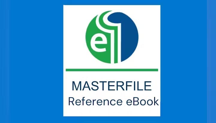 Logo with text "MASTERFILE Reference eBook" on a blue background.