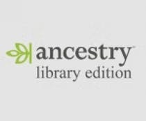 Ancestry Library Edition logo with a stylized green leaf design.