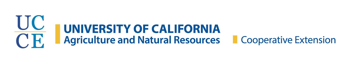The image features the logo of the University of California Cooperative Extension, focused on agriculture and natural resources.