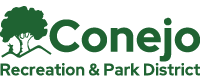 Tree silhouette logo with text: "Conejo Recreation & Park District."