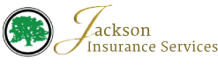 The image features a logo for "Jackson Insurance Services" with a green tree emblem and elegant text.