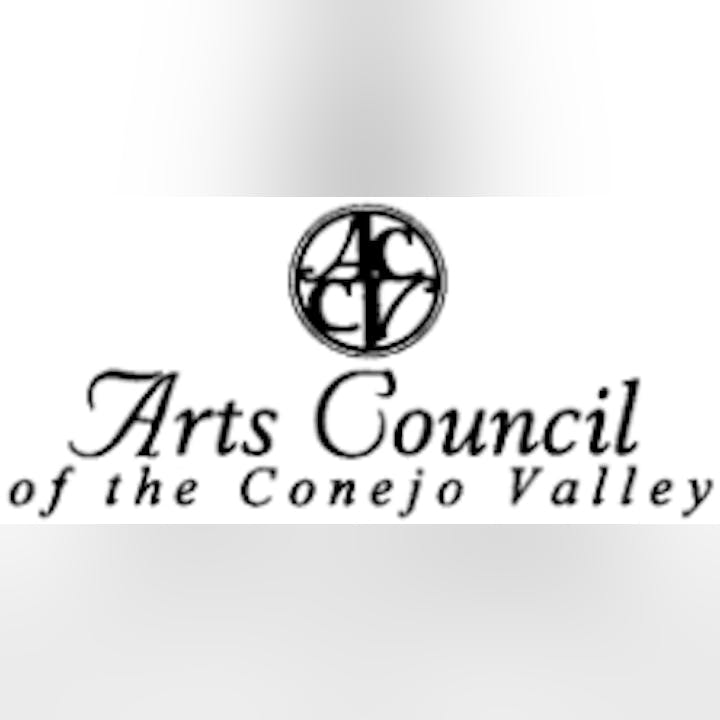 Logo for the Arts Council of the Conejo Valley, featuring the initials AC and CV in a circle.
