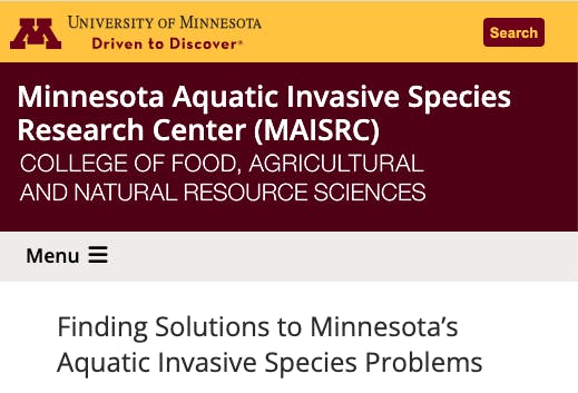 Minnesota Aquatic Invasive Species Research Center focuses on solutions for aquatic invasive species issues.
