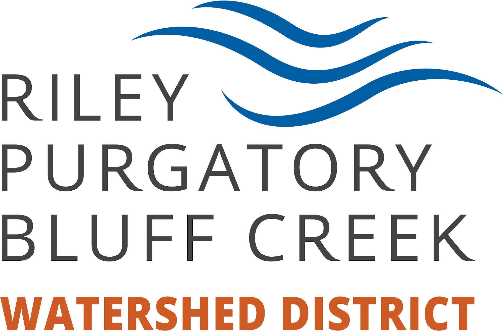 Logo: "Riley Purgatory Bluff Creek Watershed District" with blue waves above the text.