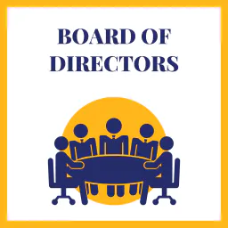 The image features the text "BOARD OF DIRECTORS" with an illustration of a group of people around a table.