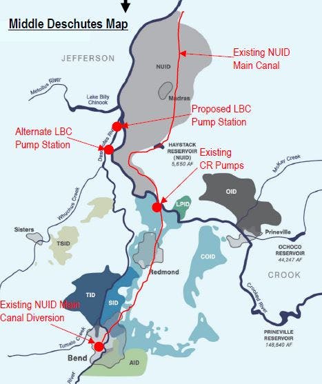 Middle Deschutes Map