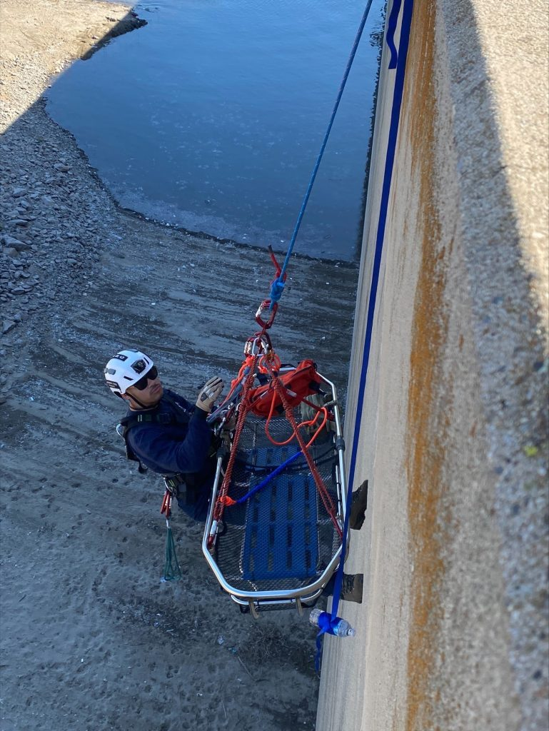 Rope Rescue Training with basket