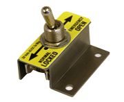 Switch for hinged door, control toggle switch