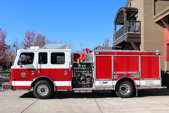 May contain: fire truck, truck, vehicle, and transportation
