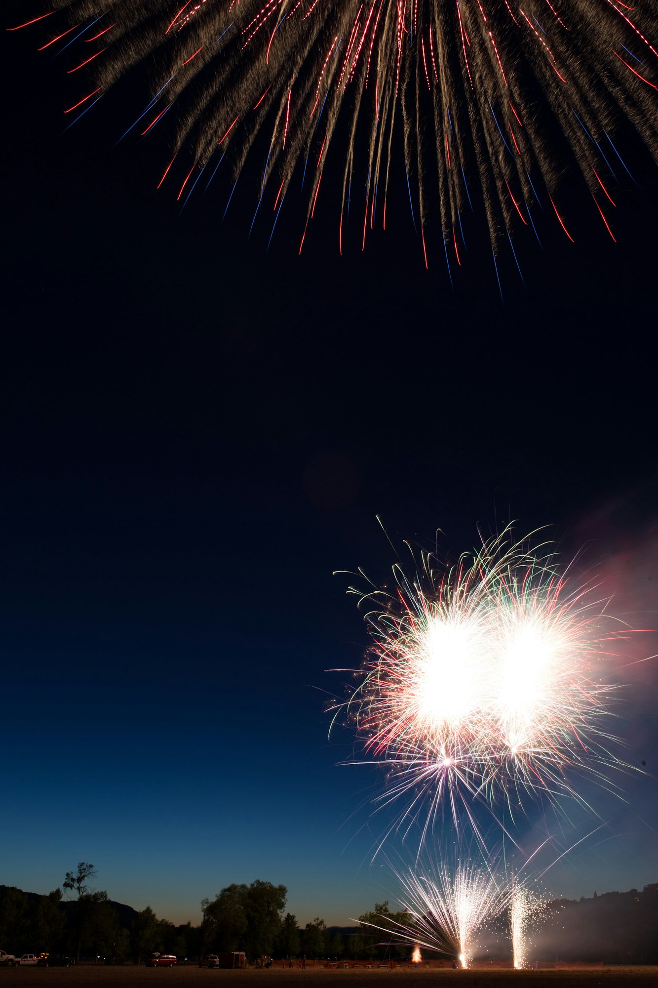 May contain: nature, outdoors, night, and fireworks