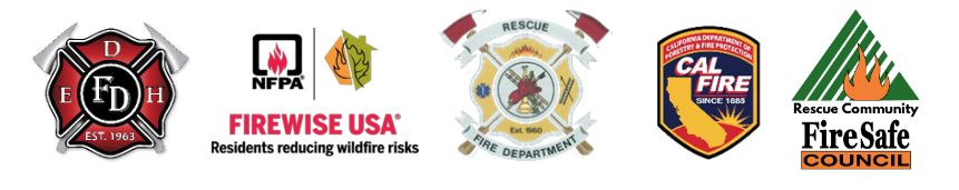 A series of fire department and fire safety organization logos.